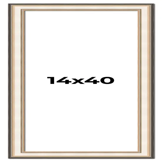 Panoramic Contemporary Silver Frame - UV Acrylic, Foam Board Backing, Hanging Hardware {1}