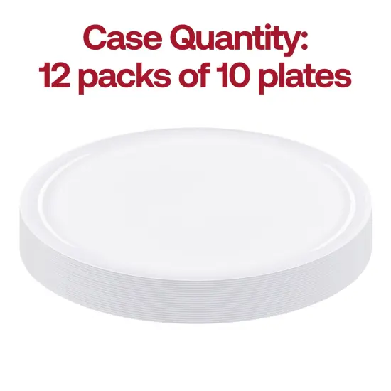 White Flat Round Disposable Plastic Pastry Plates - 6.25" (120 Plates) {4}