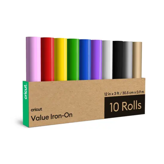 Cricut Value Iron-On, Rainbow Sampler - 12 in x 3 ft (10 ct) {1}