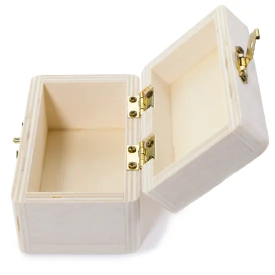 CousinDIY Insert Lid Wood Trinket Box-2"X2.5"X4" {4}