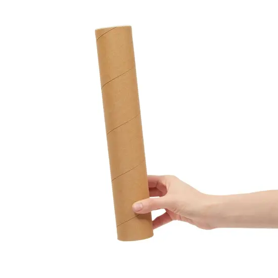 12-Pack Mailing Tubes with Caps, 2x12-Inch Kraft Paper Poster Tube for Shipping, Packing, Bulk Round Packaging, Cardboard Mailers, Art Prints, Maps, Blueprint (Brown) {7}