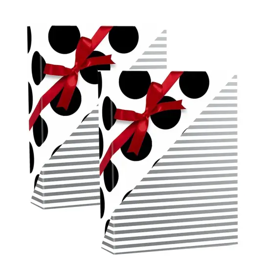 Chic Striped Gift Wrap 24" x 833" Roll 60 lbs {5}