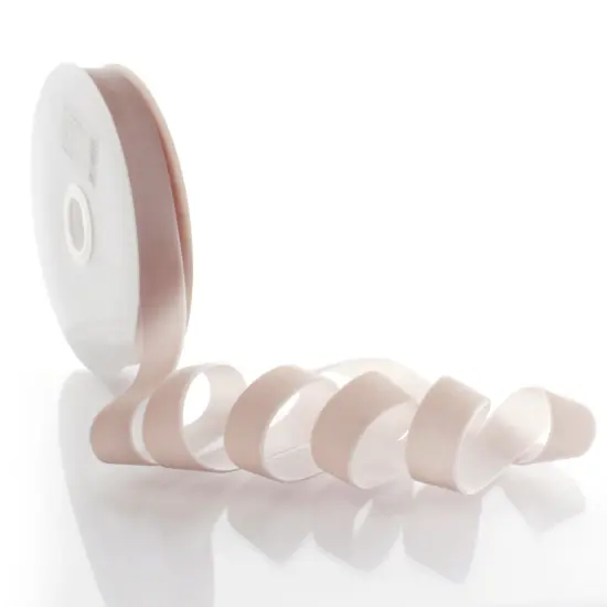 1" Velvet Ribbon (5yd & 25yd Spool Lengths) Taupe {2}