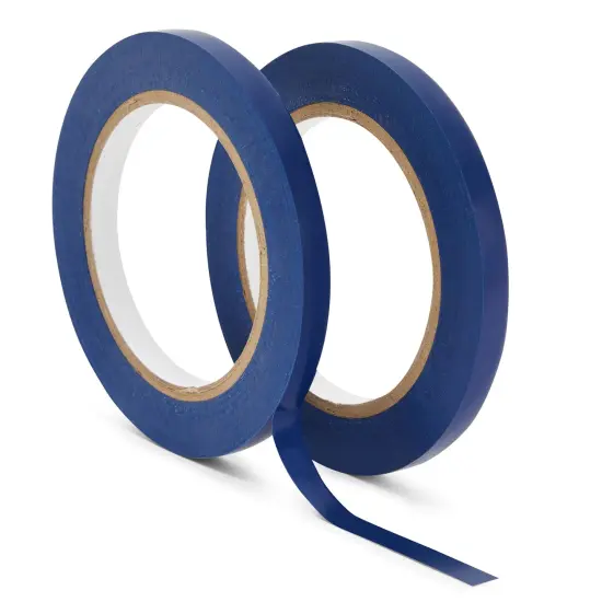 2 Rolls Vinyl Pinstripe Fine Line Tape, 3/8-Inch Wide by 36-Yards Long Each, Gym Floor Tape for Marking Warehouse Grid Lines (72 Yards Total, Dark Blue) {1}