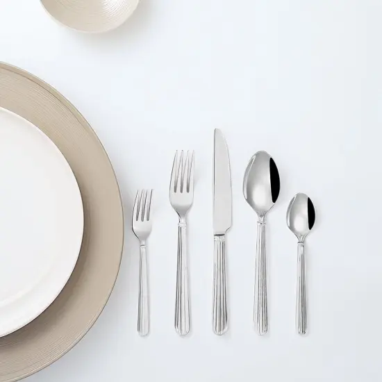 Stainless Steel Flatware Set Silver {4}