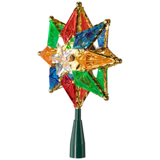 Northlight Lighted 8-Point Star Christmas Tree Topper - 11" - Multi-Color - Clear Lights {6}