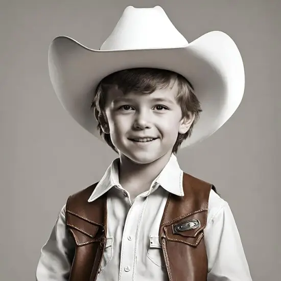 4E's Novelty 2 Pack Kids Cowboy Hat - White Cowboy Hat for Boys & Girls 5-12 for Dress-Up & Costume Play {5}