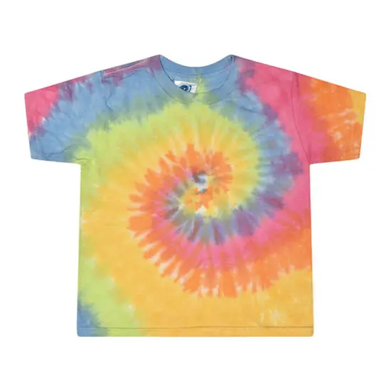 Tie Dye&reg; Ladies Cropped T Shirt NEON RAINBOW {4}