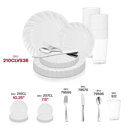 Clear Flair Plastic Wedding Value Set (144 Settings) {5}