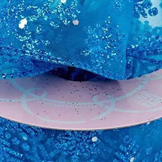 Blue Sparkle Snowflake Ribbon 10 Yards x 2.5 Inches 1 Roll Blue Sparcle Snow {7}