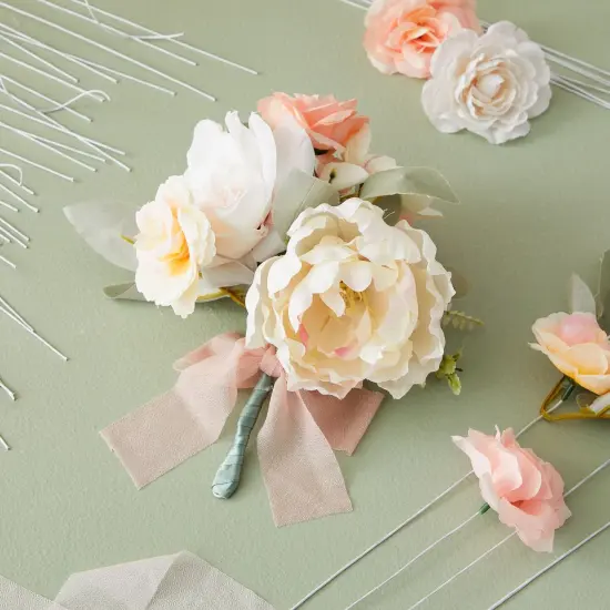 Juvale 300 Pieces White 18 Gauge Floral Wire Stems for DIY Crafts, Artificial Flower Arrangements (16 In) {4}