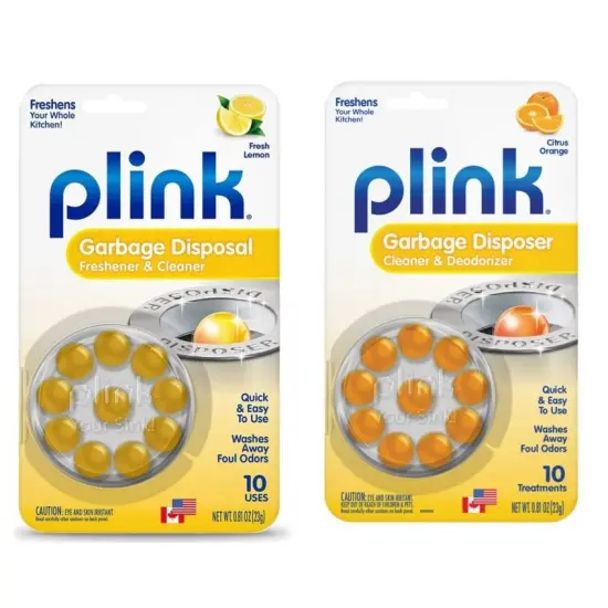 Plink Garbage Disposal Cleaner & Disposer Deodorizer 20 Treatment Pack - Orange and Lemon Scent Combo Assorted {1}