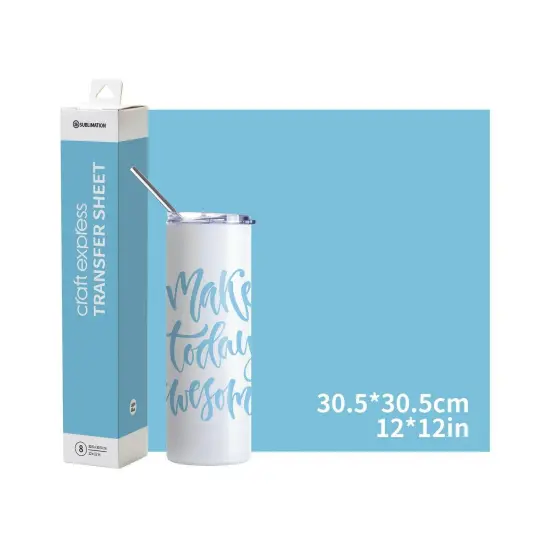 Craft Express 8 Pack 12" x 12" Solid Color Assorted Sublimation Transfer Sheets Blue Transfer {4}
