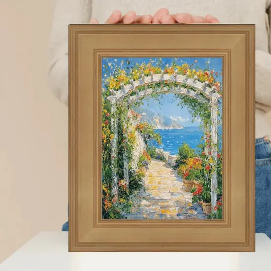 Wide Gold Flat Panel Picture Frame 11x14 frame {3}