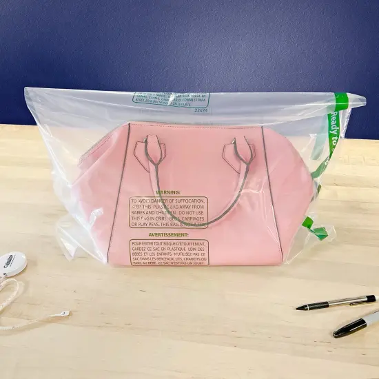 Plymor Ready to Ship 1.5 Mil Wicketed Poly Bags with Permanent Adhesive Strip and Suffocation Warning, 22" x 24" {5}