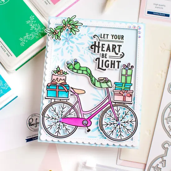 Pinkfresh Studio Die Set-Holiday Bicycle {4}