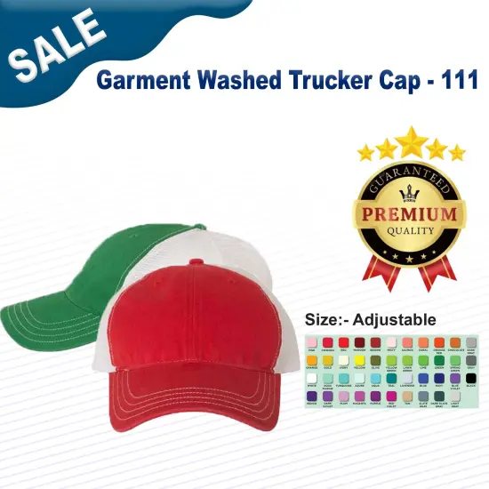 Richardson&reg; Garment Washed Trucker Cap Driftwood/ Khaki {2}