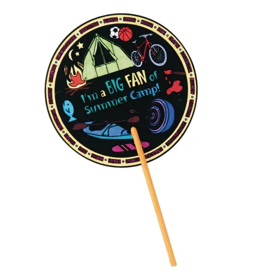 Summer Camp Velvet Art Fan (Pack of 48) {3}