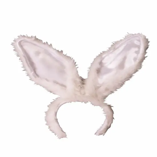 white Super Deluxe Bunny Ears adult womens Easter Halloween costume {2}