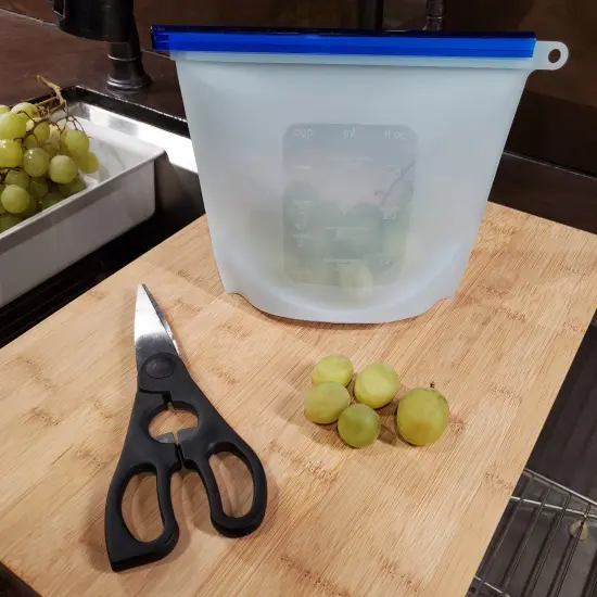 7Penn Silicone Food Storage Bag 500mL and 1000mL - 2pk Blue Reusable Food Bags {7}