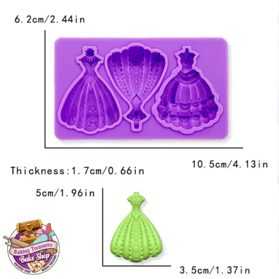 Princess Dresses Silicone mold {4}