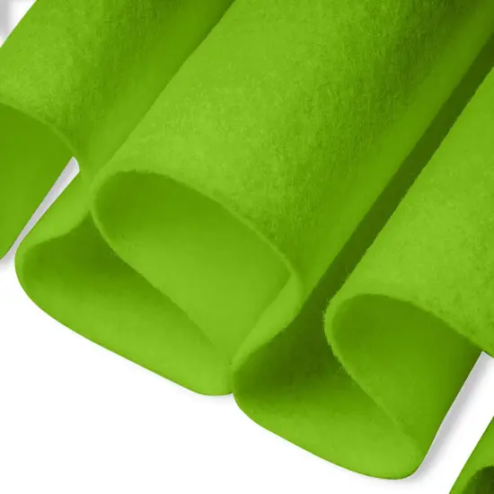 FabricLA Craft Felt Fabric - 18" X 18" Inch Wide & 1.6mm Thick Felt Fabric - Lime 241 - Use This Soft Felt for Crafts - Felt Material Pack {1}