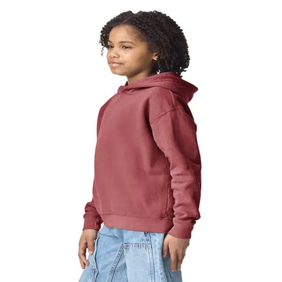 Comfort Colors&reg; Youth Lightweight Hooded Sweatshirt PEACHY {5}