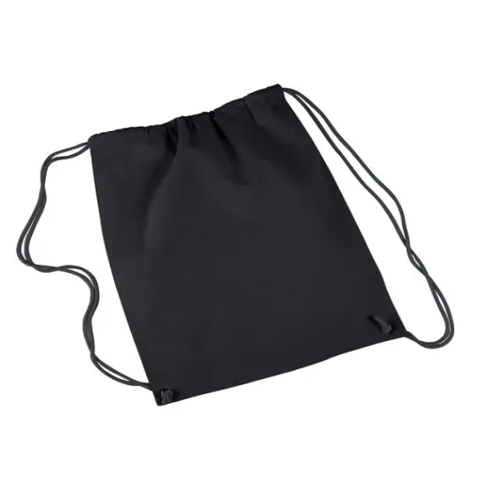 Liberty Bags&reg; Cotton Drawstring Bag BLACK {1}