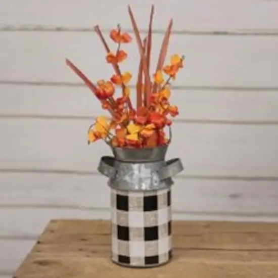 Orange Snapdragon and Mini Pumpkin Spray with Flexible Brown Stem {2}