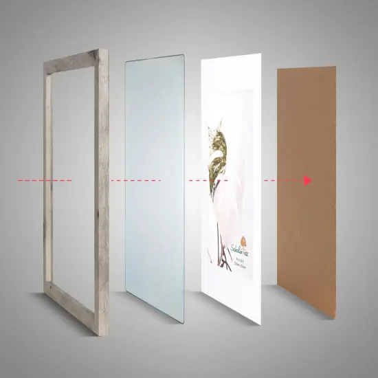 Grey 8x10 Picture Frame set of 4, Display 8x10 without Mat Wall Gallery Photo Frames {4}