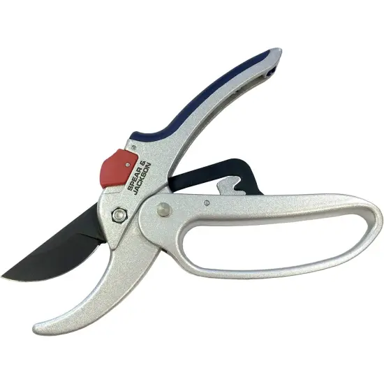 Spear & Jackson Razorsharp Geared Anvil Pruning Shears, Heavy Duty Garden Clippers for Thick Branches, Non-Slip Ergonomic Handles, Durable Steel Blades {3}