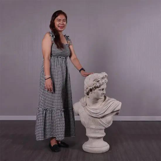 Apollo Stone Bust Life Size Statue {3}