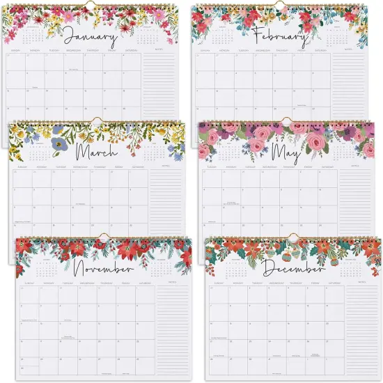 2025-2026 Calendar - Jokotha Wall Calendar 2025, Calendar Runs From Jan 2025 - Jun 2026, 15" x 12", Twin-Wire Binding, Hanging Hook, Floral Design {2}