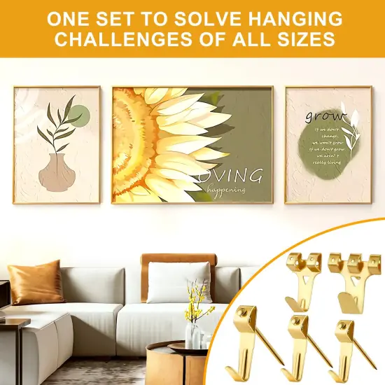 303Pcs Picture Hanging Kit, Picture Hangers Assorted Kit With Heavy Duty Wall Hooks, Sawtooth, Picture Wire, D Rings, Hardware Nails, Eye Hooks and Picture Hanging Tool for Frame Canvas Mounting {5}