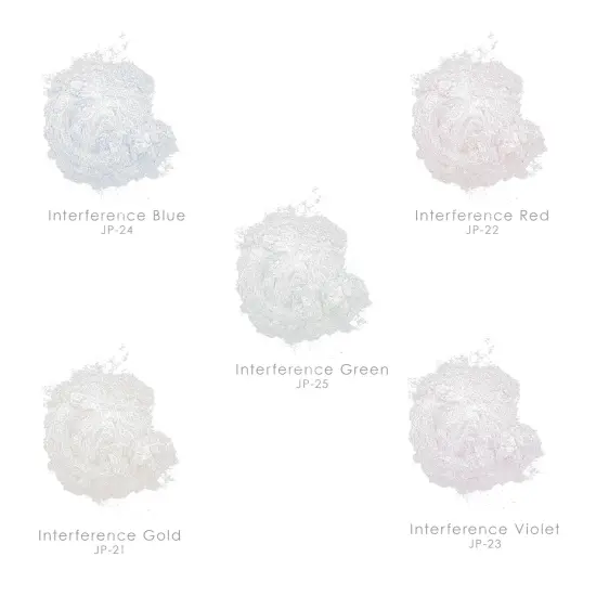 Jewelescent Mica Pearl Pigment Powder Kit, 5 Interference Colors, 3.5 oz (100g) Pouches - Cosmetic Grade, Epoxy Resin Color Pigment, Mica Powder for Resin, Soap, Slime, Candle Dye, Art {2}