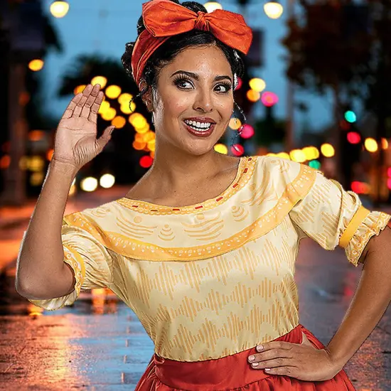 Women&rsquo;s Deluxe Disney Encanto Dolores Madrigal Costume Ankle Length Dress {2}
