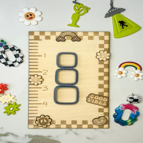 Triple Organic Squares Clay Cutter Set {1}