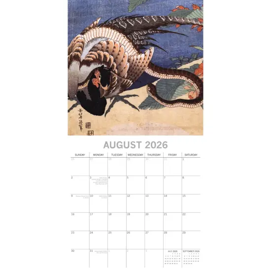 The Gifted Stationary 2026 Square Wall Calendar, Hokusai, 16-Month Arts & Antiques Theme Hanging Calendar with 180 Reminder Stickers, Month Planner for Home or Creative Spaces, 12x12 In Multicolor {3}