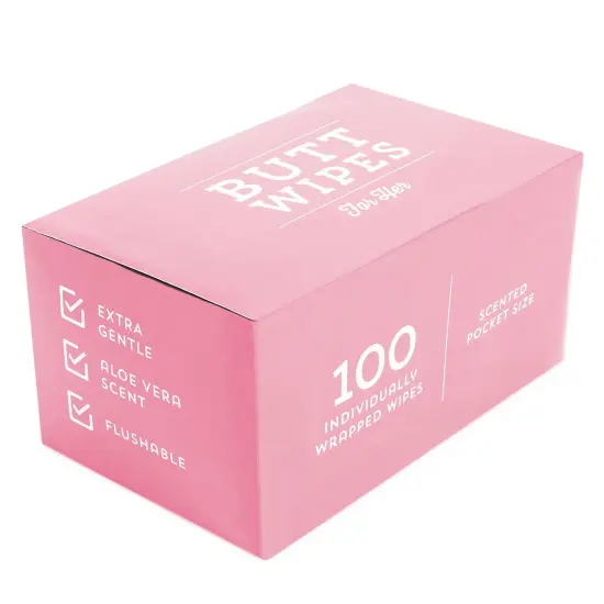 100 Pack Wet Travel Butt Wipes, Adult Flushable Wipes, Individually Wrapped for Adults (Aloe Vera Scented), Pink White {7}