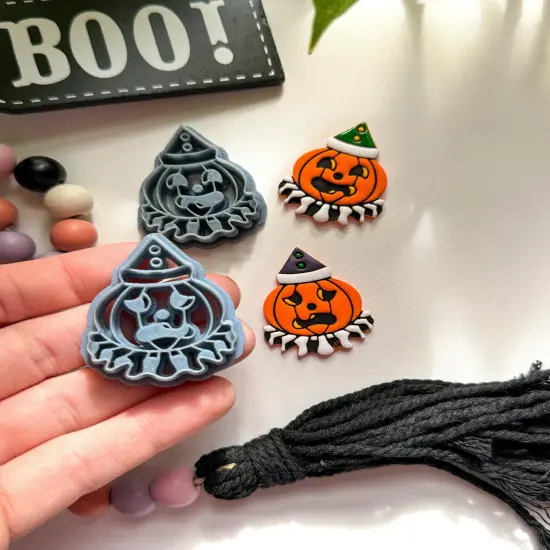 HAPPY & SAD CLOWN JACKO'LANTERN | HALLOWEEN | CLAY CUTTERS {3}