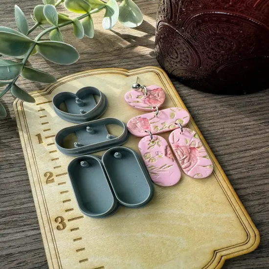 Heart Column Dangle Clay Cutter Set {2}