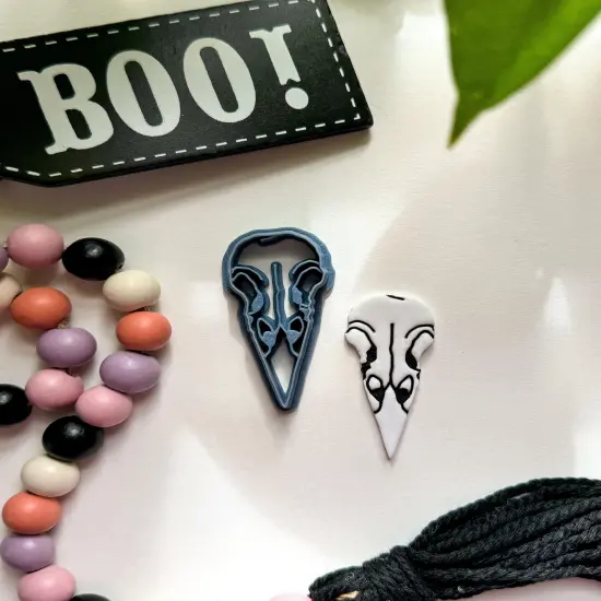RAVEN SKULL | HALLOWEEN | CLAY CUTTERS {1}