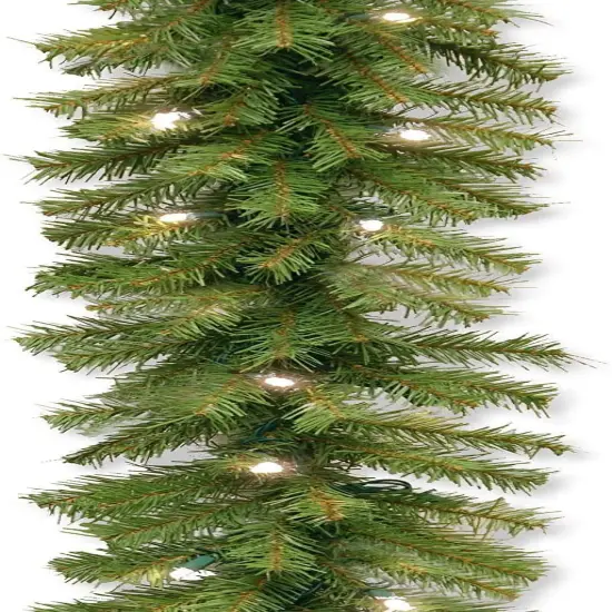 9 Feet -Pre-Lit Artificial Christmas Garland, Green, Norwood Fir {1}