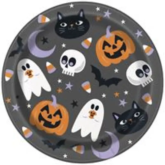 Halloween Night Round 7" Dessert Plates 8ct {1}