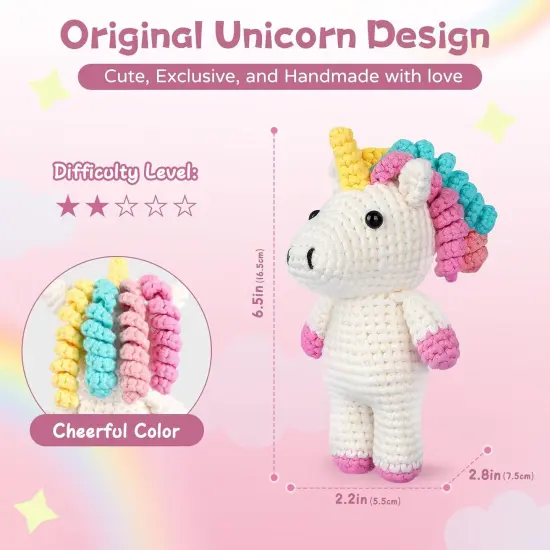 Unicorn Pattern Crochet Kit for Beginners {4}