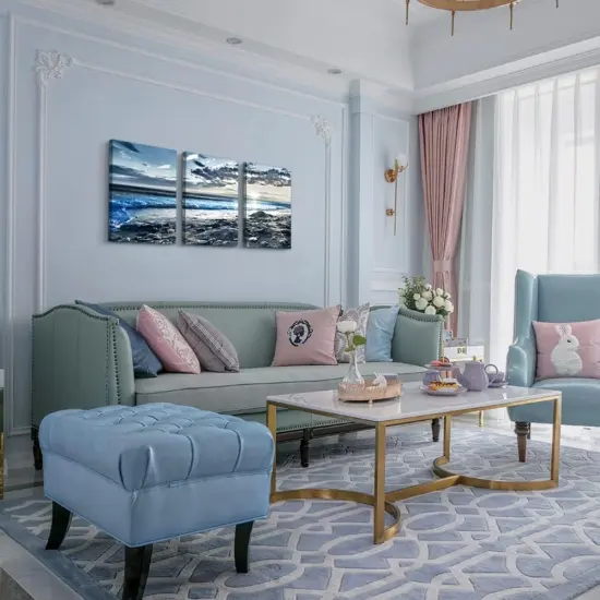 Summer Wall Decor For Bedroom Sea Wave Pictures Poster Print Artwork Room Home Walls Decor 3 Piece {5}