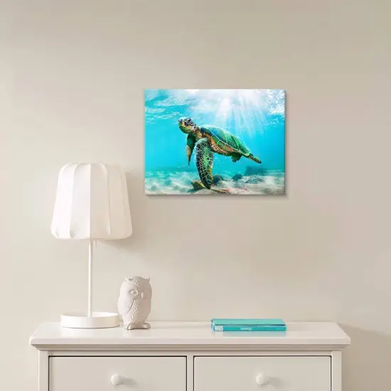 Summer Green Sea Turtle Wall Decor Tropical {4}