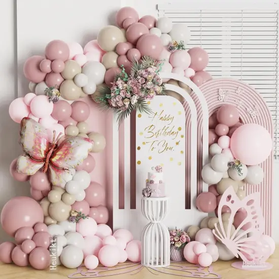 Butterfly Latex Balloon Arch Garland Kit 142pcs {1}