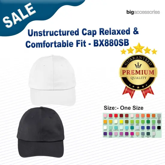 Big Accessories&reg; Unstructured Cap Relaxed & Comfortable Fit RED {2}