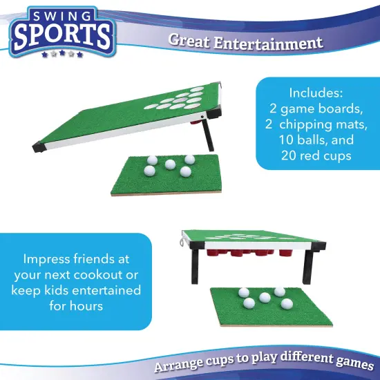 Swing Sports Golf Pong Game - Indoor or Outdoor Portable Golf Pong Chipping Game {3}
